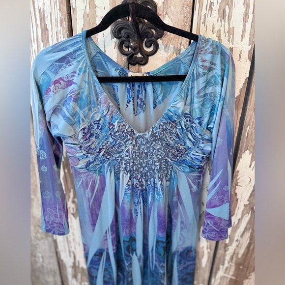One world Blue Dress Size Medium - Picture 2 of 5
